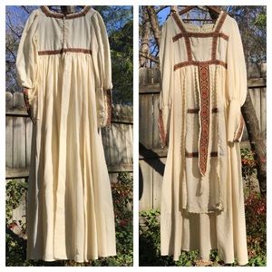 1960s Gunne Sax Black Label Renaissance Prairie Dress